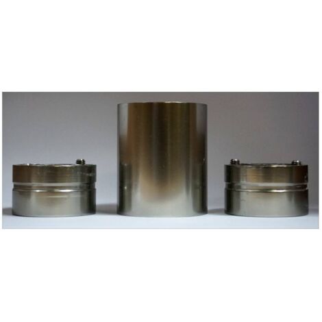 Raccord jonction aluminium anodisé pour main courante ronde Inox brillant