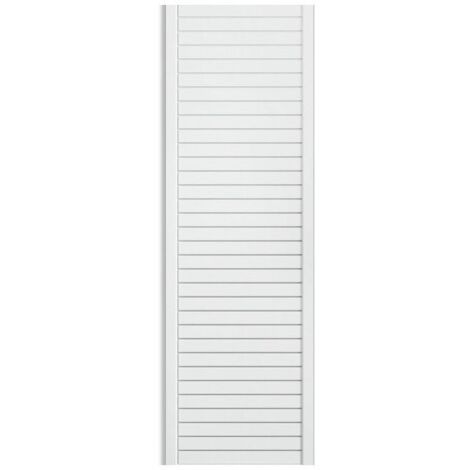 Levigne – Porte de placard laquée blanche recoupable 199,5 x 44,4 cm – Matériau PIN et MDF – Finition résistante aux rayures – Installation rapide