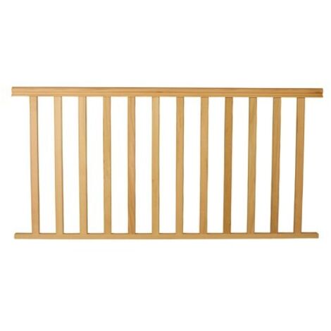 Kit balustrade en sapin massif 200 cm – 1 rampe, 1 lisse basse, 12 balustres – Usinage précis pour montage intérieur