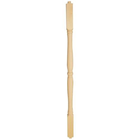 Levigne – Balustre en bois massif 95 cm – Teinte dorée sapin – Section 42x42 mm – Prêt à peindre – Résistant à l'humidité du pin