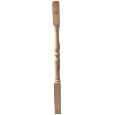 Levigne – Poteau de garde corps en bois massif 120 cm – Prêt à peindre – Section 70x70 mm – Pour balustrade élégante et durable