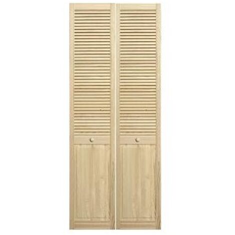 Portes De Placard Demi-persiennées Pliantes 71 Cm