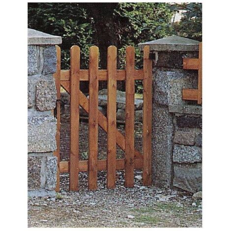 Levigne – Portillon en bois Douglas 120x9cm – Résistant aux intempéries – Assemblage sécurisé avec visserie incluse – Entrée élégante pour jardin