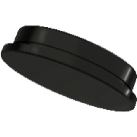 Levigne – Bouchon pour main courante alu 50mm noir brillant – Finition esthétique durable – Pour garde-corps et balustrades – Installation facile