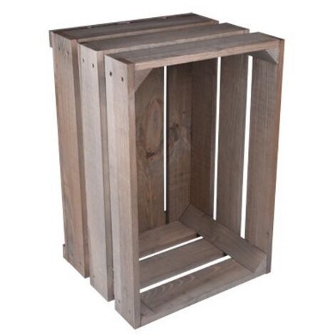 Woodbox - Caisse En Bois Déco Moyen Model Bois Veilli (1/3)