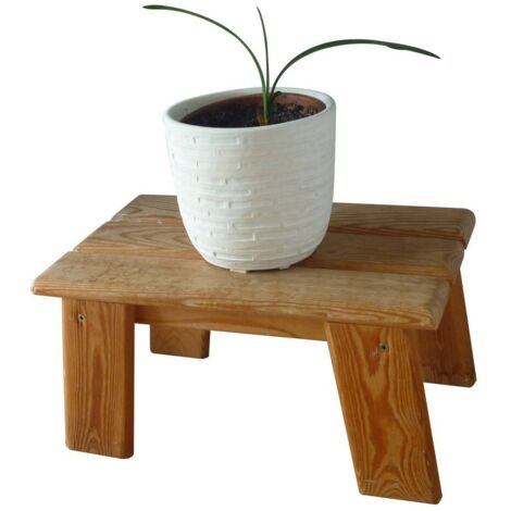 Finish – Petit banc en pin naturel – Dimensions 35 x 23 x 18 cm – Montage facile – Pour intérieur et extérieur couvert