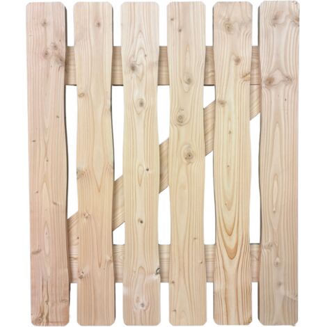 Levigne – Portillon bois Douglas 120x100 cm – Lames moulurées – Résistance à l'humidité – Assemblage facile avec vis inox fournies