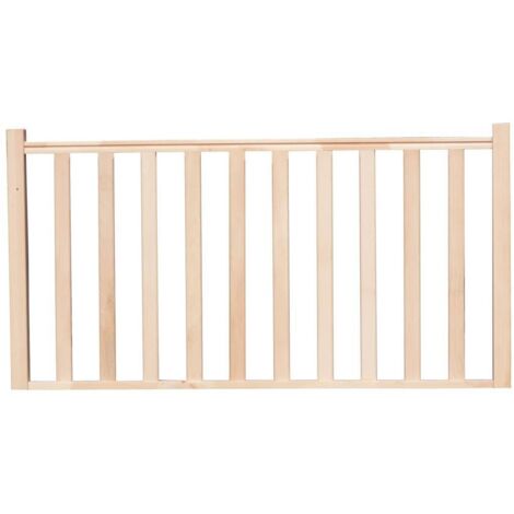 Kit garde-corps en hêtre 2m – 1m de hauteur – 2 poteaux 70x70mm – Installation sécurisée pour balcons et terrasses