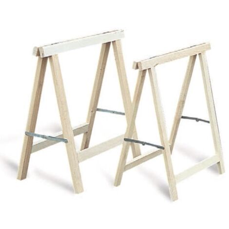 Mercier Tréteau Pliant en Bois Hêtre Naturel 800x800mm