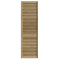 Levigne – Porte de placard persiennée en pin massif 21 mm – 201,3 x 39,4 cm – Ventilation passive – Compatible rail coulissant ou charnières