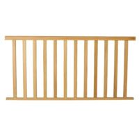 Kit balustrade sapin 2m sans poteau – 1,02m de hauteur – Feuillures intégrées pour montage facile – Intérieur uniquement