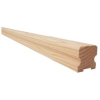 Levigne – Main courante en douglas massif 50x50 mm – Longueur 150 cm – Classe 3 pour intérieur et extérieur abrité – Rainure 21x5 mm