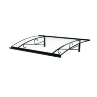 Auvent De Porte Retro Bavella Metal Polycarbonate Gris Anthracite