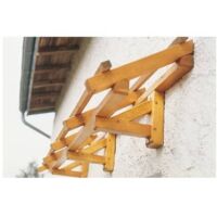 Levigne – Marquise en sapin brut légère 150 cm – Équerres montées et collées – Profondeur 37 cm – Pour façades avec débord limité
