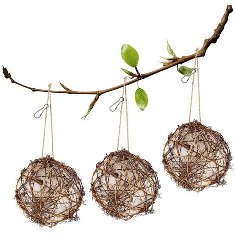 3-Piece Set Ball Hummingbird Nesting Material Holder – Gift Idea for Bird Enthusiasts – Indoor and Garden Decoration (1/5)