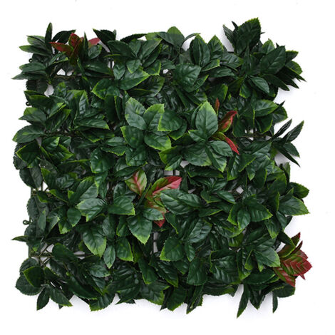 Artificial Plant Wall 50×50 cm – Realistic Green Leaves, Indoor and Outdoor Decoration, Decorative Grass Wall, 1 Piece (1/5)