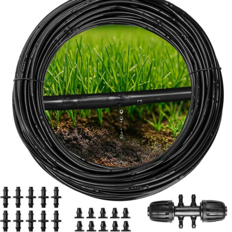 50 ft Micro Irrigation Hose 1/4" – DIY Distributor Hose Kit for Drip Irrigation, Water-Saving Irrigation System for Garden (1/5)