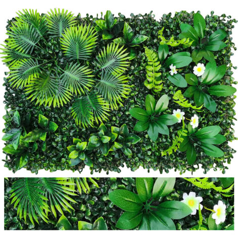 Artificial Plant Wall 40×60 cm – 4 Panels for Home, Garden, Café, and Office Decoration
