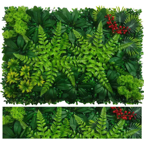 4-Piece Set Artificial Plant Wall 40×60 cm – Interlocking Wall Panels, Ideal for Home, Garden, Office, Shop, Café, and Wedding Decoration