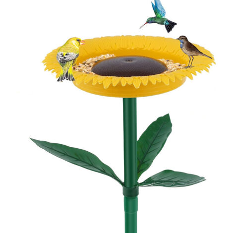 Sunflower-Shaped Bird Feeder – Small Basin for Bathing and Feeding – Decorative Flower Dish for Garden, Terrace, or Park (1/5)