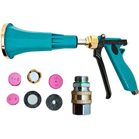 High-Pressure Garden Sprayer – Short Spray Gun with Nozzles 0.8 + 1.0 + 1.2 + 1.5 + Quick Connector for Cleaning & Watering (1/5)