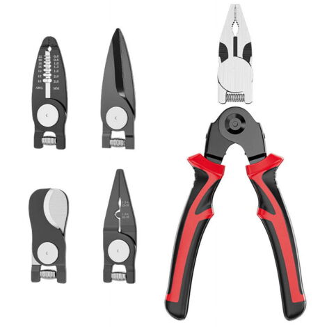Electrician Pliers 5-in-1 – Crimping, Wire Cutting & Metal Pliers, Multifunction Tool for Electricians, No Power Required (1/5)