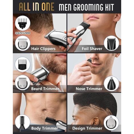 Hair Trimming Razor Hair and Beard Trimmer – Multifunctional Electric Razor for Haircuts ...