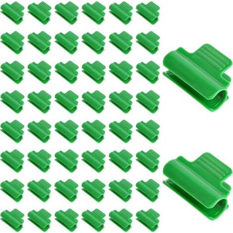 50 Plastic Greenhouse Clips – Shade Tube Fastener, Compatible with 11-12 mm Tarpaulins, Cold and Wear Resistant, Easy to Use