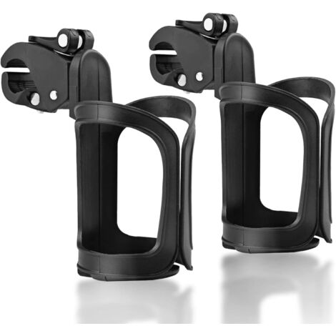 Ensemble de 2 porte-bouteilles pour vélo, universel, rotatif à 360 degrés, porte-gobelet réglable pour poussette (accessoires non inclus) (1/5)