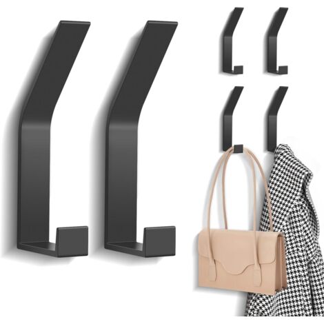 Ensemble de 6 patères, porte-manteau mural (avec vis invisibles ), patères modernes pour vestes, manteaux, etc. (1/5)