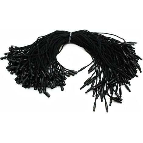 Lot de 200 cordons porte-étiquettes noirs en nylon (13 cm) avec fermeture à pression pour la fixation d'étiquettes et de dispositifs de sécurité – Lany (1/5)