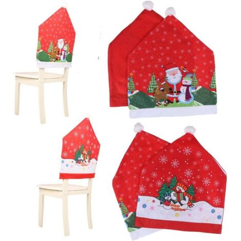 Ensemble de 6 housses de chaises de Noël pour chaises de salle à manger (1/5)