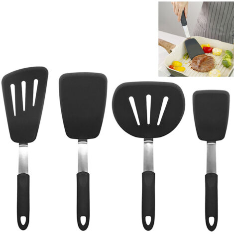 4 spatules à omelette flexibles en silicone (C) (1/5)
