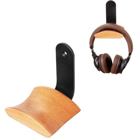 Support pour casque audio, support pour casque gaming, support en bois de noyer pour casque audio (1/5)