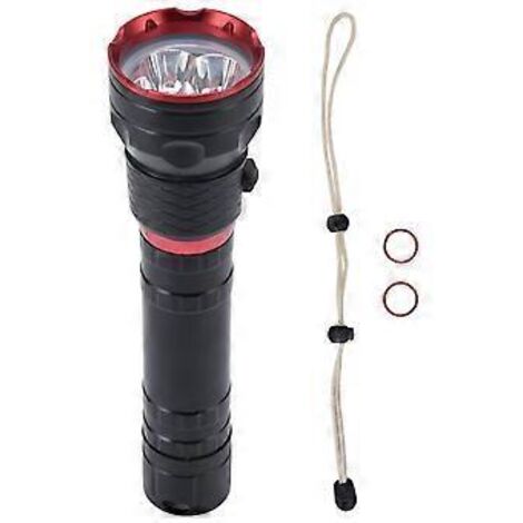 Lampe de plongée 5000 lm, à intensité variable en continu, portable, étanche, en alliage d'aluminium, idéale pour la pêche et la chasse. (1/5)