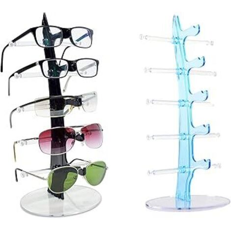 Porte-verres en 2 parties pour 5 verres - 34 x 15 x 15 cm - Porte-verres pour le rangement et la présentation (1/5)