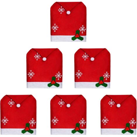 housses de chaise de Noël avec bonnet de Père Noël – Housses de chaise de Noël (1/3)