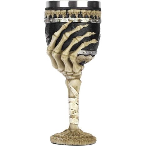 Chopine à bière en acier inoxydable ornée d'un crâne, chope viking ornée d'un crâne de guerrier, style médiéval (1/4)