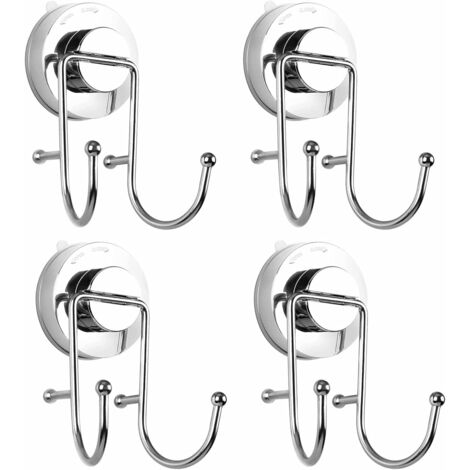 Ensemble de 4 crochets à ventouses pour salle de bain, toilettes, aspirateur et cuisine (1/5)