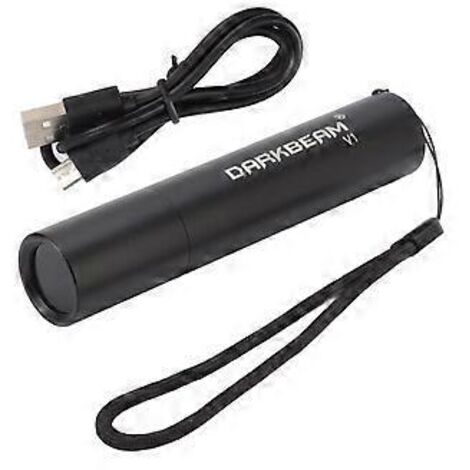 Lampe torche UV, 365 nm, filtre UV multicouche, charge USB, détection précise, 2200 mAh, lampe portable de détection d'urine de chat pour le contrôle des champignons (1/5)
