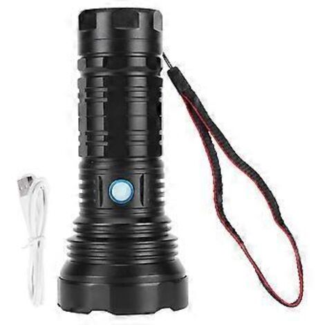 Lampe torche électrique SST40 avec éclairage puissant, fonction projecteur et chargement USB pour une utilisation à domicile et en extérieur (1/5)