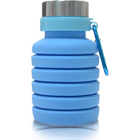 (A) Gourde pliable en silicone de 500 ml, idéale pour les voyages, le camping, les pique-niques et la salle de sport. (1/5)