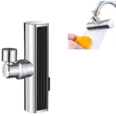 Bras pivotant multifonction à 1080° pour robinets, fonction d'économie d'eau, avec aérateur et 3 modes de fonctionnement (Robinet A) (1/5)