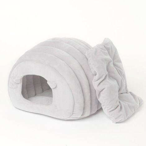 (Fille) Maison chaude pour chat, grotte douillette en forme de dôme, lit pour chaton, panier pour chien, nid douillet d'intérieur pour animaux de compagnie, lieu de repos (1/4)