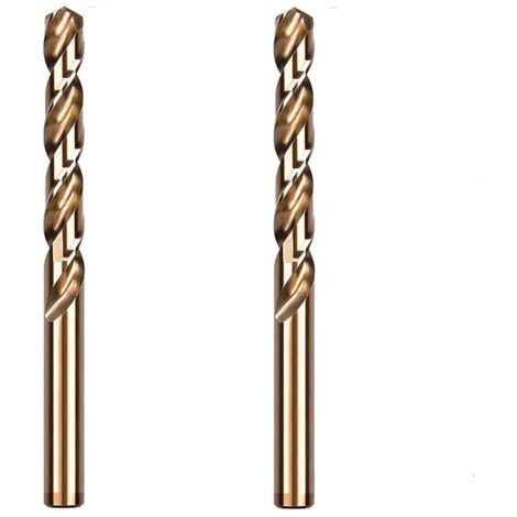 Jeu de 2 forets hélicoïdaux HSS au cobalt pour le perçage du carbure, de l'acier inoxydable et du métal (9,5 mm) (1/5)