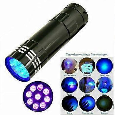 Lampe torche UV multifonctionnelle, lampe torche UV portable, lampe détecteur de billets UV (1/4)