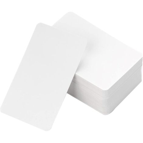 100 cartes de visite blanches vierges, cartes de notes en papier kraft, fiches de révision, étiquettes vierges en papier kraft D (1/5)