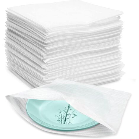 (100 pièces – 10 x 15 cm) Feuilles de mousse, papier bulle, carton de déménagement pour vaisselle, carton de déménagement pour verres, (1/4)