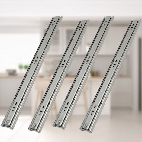 4 glissières de tiroir de 300 mm, glissières à extension totale, glissières renforcées, glissières télescopiques, rotules de 45 mm (1/5)