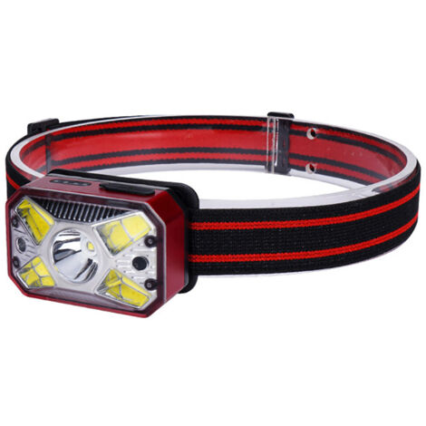 Phare LED avec capteur COB, lumière rouge, phare domestique à induction de type C, rouge (1/4)